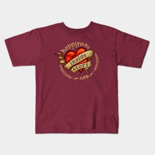 Happiness is an Inside Story - Tattoo Heart Kids T-Shirt